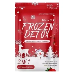 (2x)  Gluta Frozen Detox 2 in 1 Detox & Fiberry 60 Capsules. Organic 100% (Herbs)