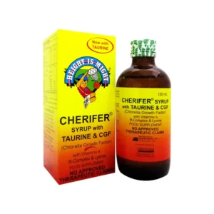 Cherifer Syrup With Taurine &CGF Vit A,B  & Lysine Food Supplement lemon flavour