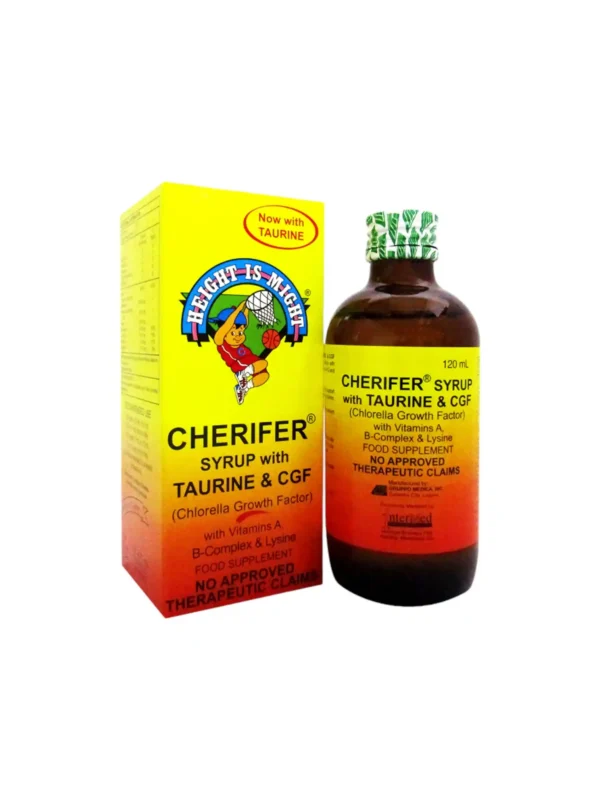 Cherifer Syrup With Taurine &CGF Vit A,B  & Lysine Food Supplement lemon flavour