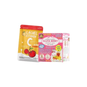 1x Lachel Vitamin C 2IN1 & 1 xGluta Berry Juice powder Glutathione &Collagen