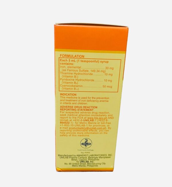 Iron Vitamin B  Complex Ferlin Syrup - Image 4