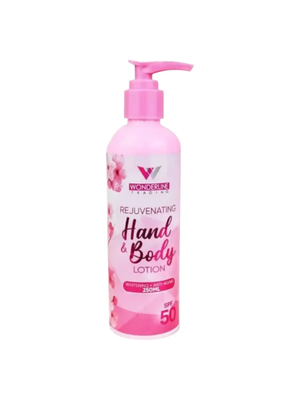 1 x Wonderline Rejuvenating Hand And Body Lotion Whitening SPF50 New Packaging