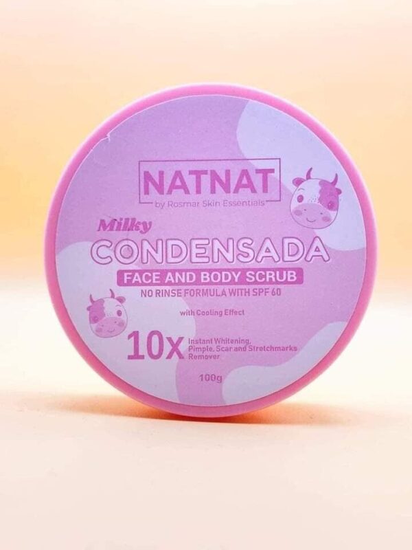 NatNat Milky Condensada Face and Body Scrub 10xInstant Whitening 100g - Image 3