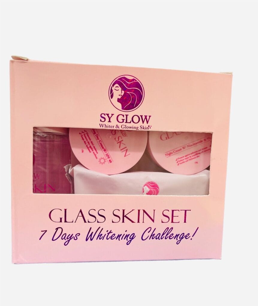 Sy Glow Glass Skin Set Whitening & Glowing Skin 7 DAYS CHALLENGE skincare gift set
