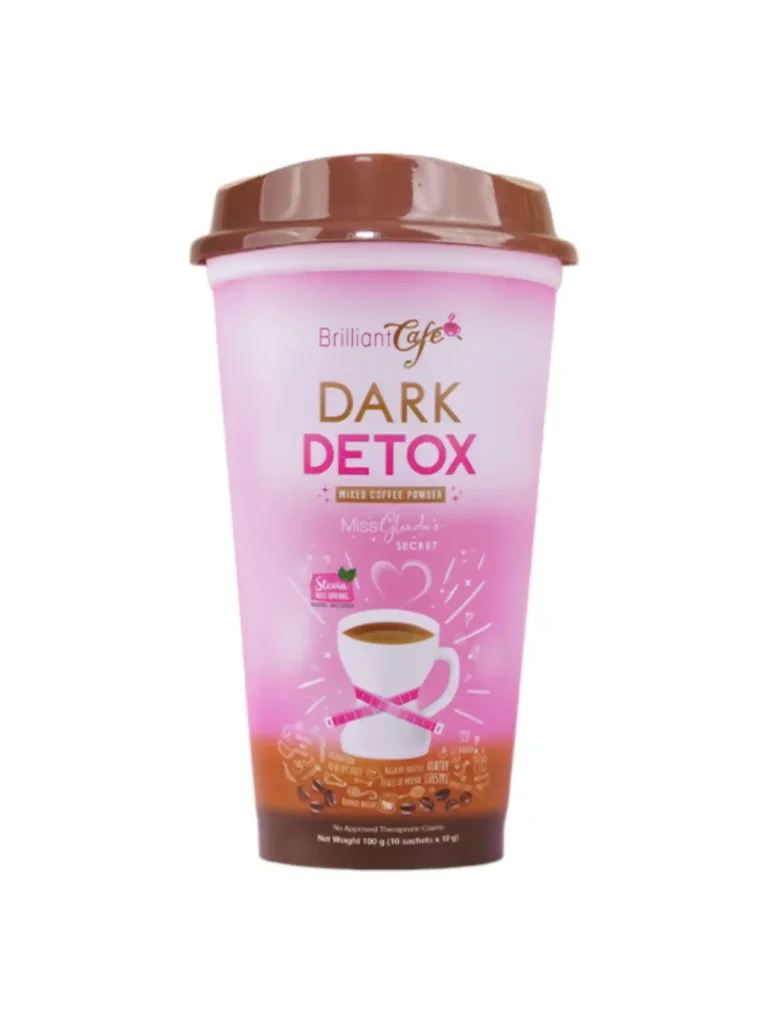 Dark Detox Mixed Coffee Powder Organic &Natural Sweetener 9 sachets & free Mug