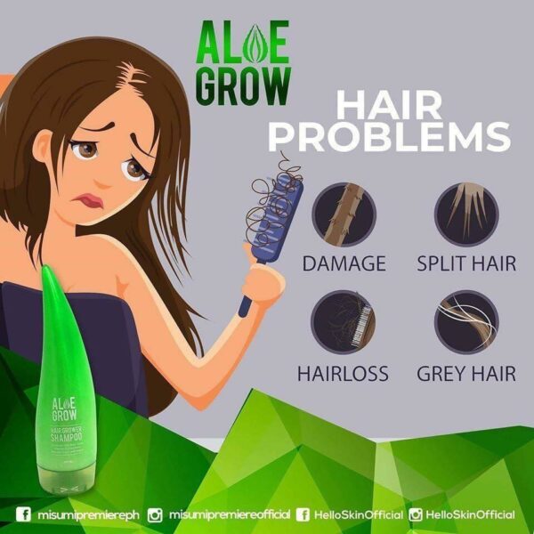 Misumi Aloe Grow Hair Shampoo With Vitamin E & Argan Oil. 300 ml - Image 3