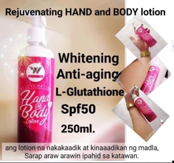 Wonderline Rejuvenating Hand And Body Lotion Whitening SPF50 New Packaging - Image 3