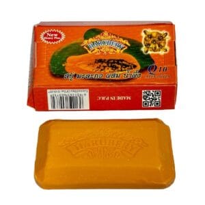 1 x Papaya & Honey Body Whitening  Soap With Q10, Vitamin C, AHA +BHA 125g.