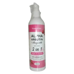 Venut White Alpha Arbutin Collagen x10  Whitening Body Lotion  2 in 1.450ml