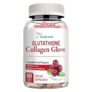 Glutathione Collagen Glow Dietary Supplement 60gummies cranberry