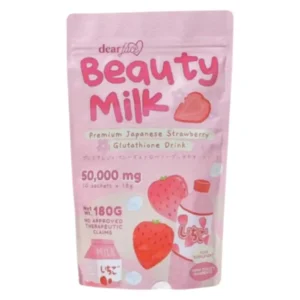 Beauty Milk Premium Japanese Strawberry Glutathione Drink 180g 10 sachets x18g