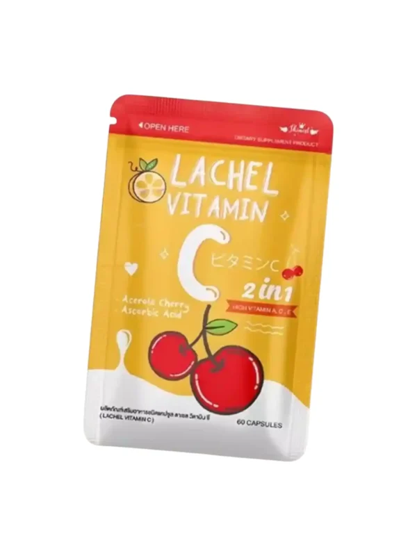 1x Lachel Vitamin C 2IN1 High Vit A,C,E Dietary Supplement 60 caps.