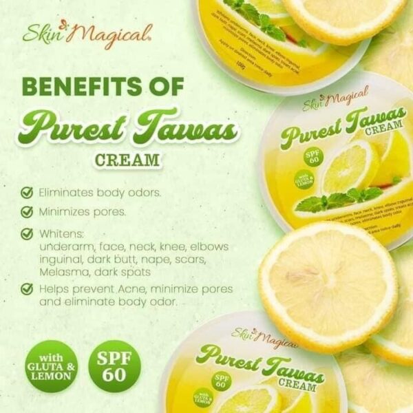 Skin Magical Purest Tawas With Gluta & Natural anti- Bacteria Agent 100g - Image 5