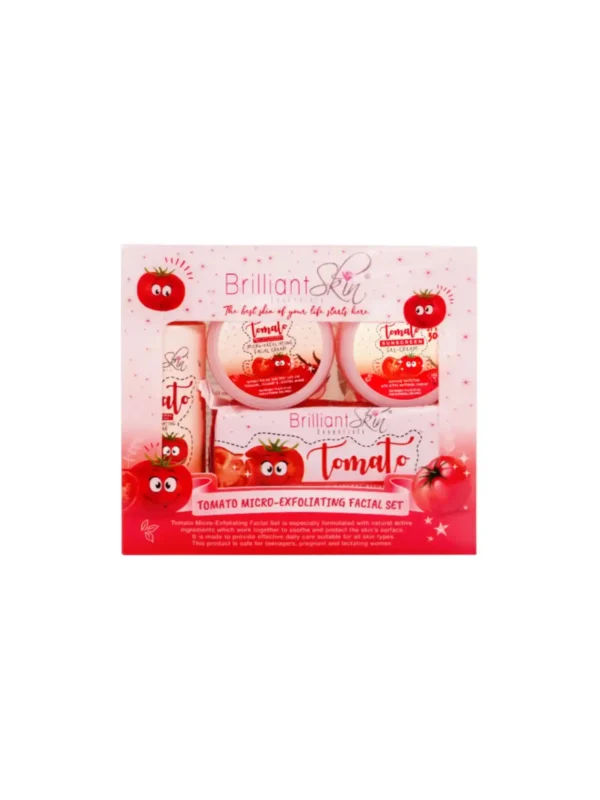Brilliant Skin Essentials  Tomato Natural  Micro- Exfoliating Facial Set.