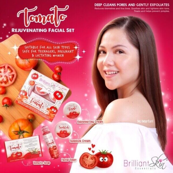 Brilliant Skin Essentials  Tomato Natural  Micro- Exfoliating Facial Set. - Image 2
