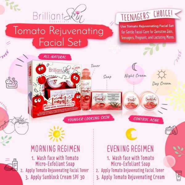 Brilliant Skin Essentials  Tomato Natural  Micro- Exfoliating Facial Set. - Image 6