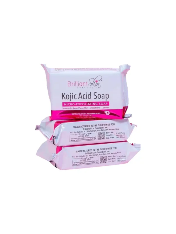 5x Brilliant Skin Essentials Kojic Acid Micro Exfoliating Soap new packaging