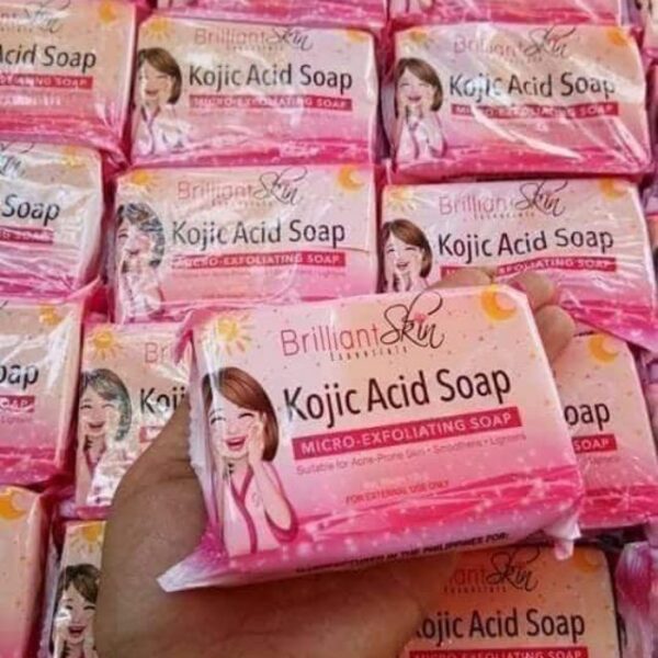 5x Brilliant Skin Essentials Kojic Acid Micro Exfoliating Soap new packaging - Image 2