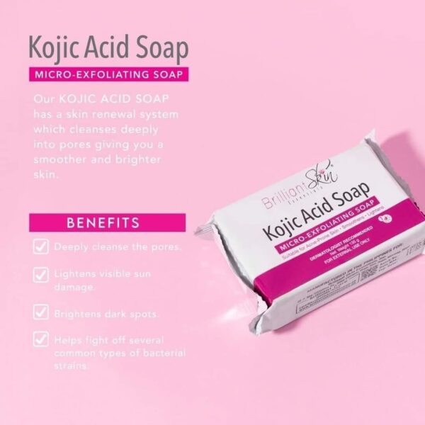 5x Brilliant Skin Essentials Kojic Acid Micro Exfoliating Soap new packaging - Image 4