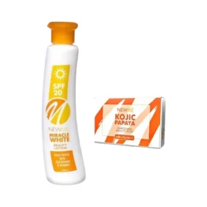 NEWME Miracle Whitening Body Lotion & Kojic Papaya Soap Best Combo