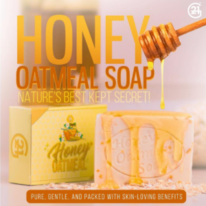 2X G21  Honey Oatmeal Face & Body Soap For Sensitive Skin ORGANIC SOAP