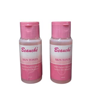 2 x Beauche Skin Care Skin Toner Mild Facial Cleanser 60 ml.