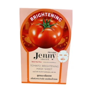 Box Brightening Tomato Face Mask Sheet Jenny Sweet. 23 ml/ 10 sheets.