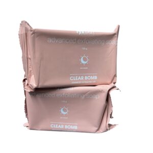 2 x Clear Bomb Advance Exfoliating Beauty Soap 135g New packaging