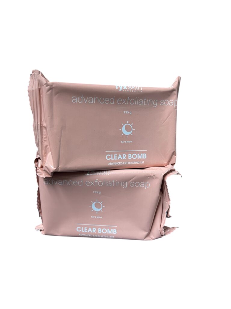 2 x Clear Bomb Advance Exfoliating Beauty Soap 135g New packaging