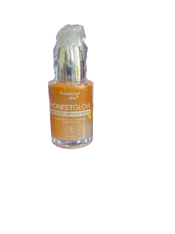 HonestGlow Glass Skin 24K Gold Papaya Serum 30ml - Image 4