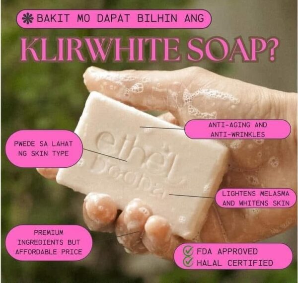 2 x Klirwhite Glutathione & Pearl Extract Face and Body Soap 70g - Image 4