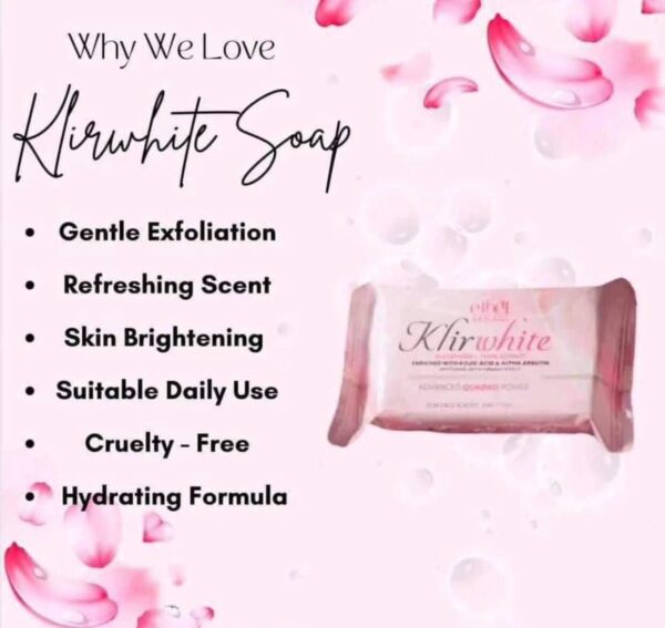 2 x Klirwhite Glutathione & Pearl Extract Face and Body Soap 70g