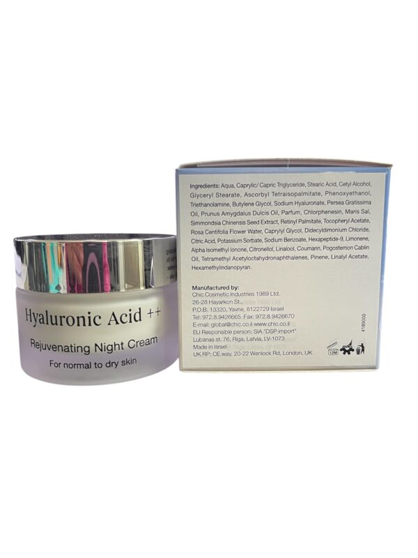 Hyaluronic Acid ++ Rejuvenating Facial Night Cream Normal to Dry Skin Anti- Aging Cream  50 ml - Image 3