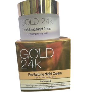 Gold 24k Revitalizing Night Facial Cream For normal to Dry Skin Anti- Aging & Firming, Glowing Skin 50ml