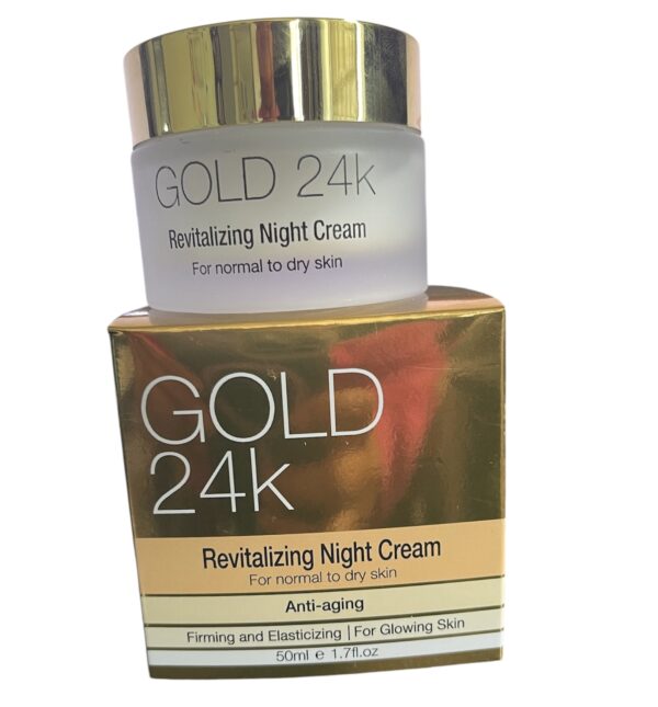 Gold 24k Revitalizing Night Facial Cream  For normal to Dry Skin Anti- Aging  & Firming, Glowing Skin 50ml