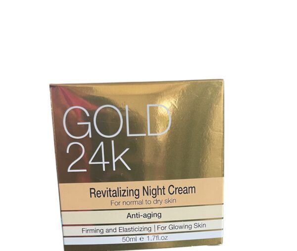 Gold 24k Revitalizing Night Facial Cream  For normal to Dry Skin Anti- Aging  & Firming, Glowing Skin 50ml - Image 2
