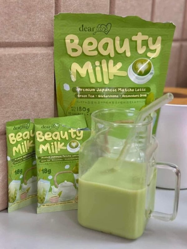 Beauty Milk Premium Japanese Matcha Latte 10 sachets x18g - Image 3