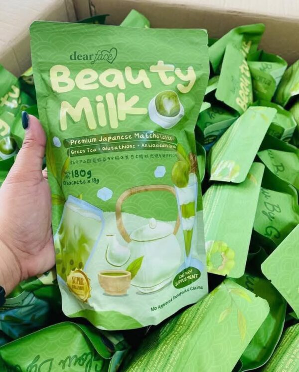 Beauty Milk Premium Japanese Matcha Latte 10 sachets x18g - Image 4