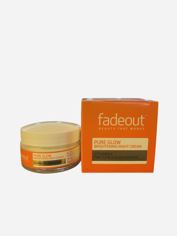Fadeout Beauty Pure Glow Brightening Night Cream Vitamin C & Niacinamide 50ml - Image 4