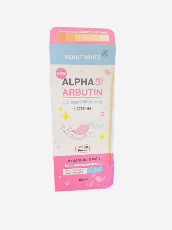 Alpha Arbutin Collagen Whitening Body Lotion SPF60 PA +++Venut White 500ml - Image 4