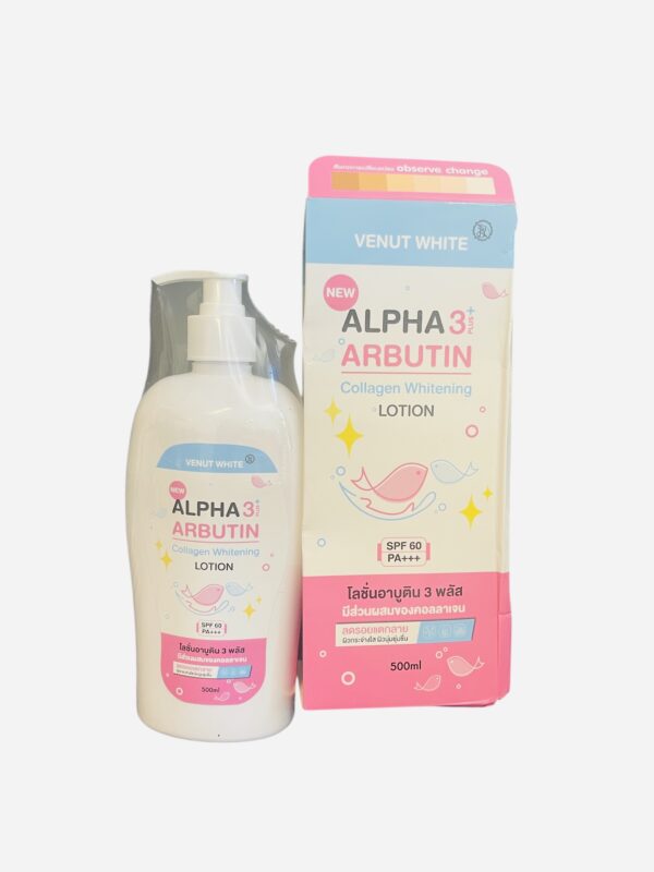 Alpha Arbutin Collagen Whitening Body Lotion SPF60 PA +++Venut White 500ml - Image 2