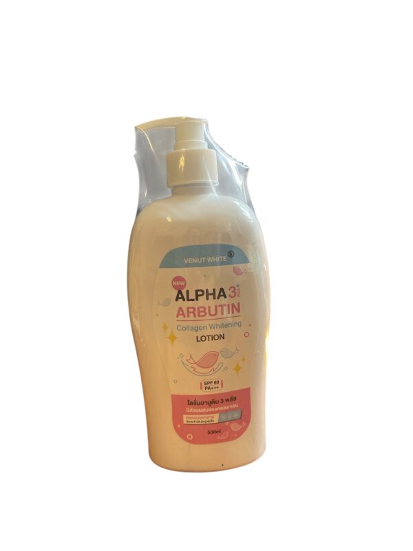 Alpha Arbutin Collagen Whitening Body Lotion SPF60 PA +++Venut White 500ml - Image 3