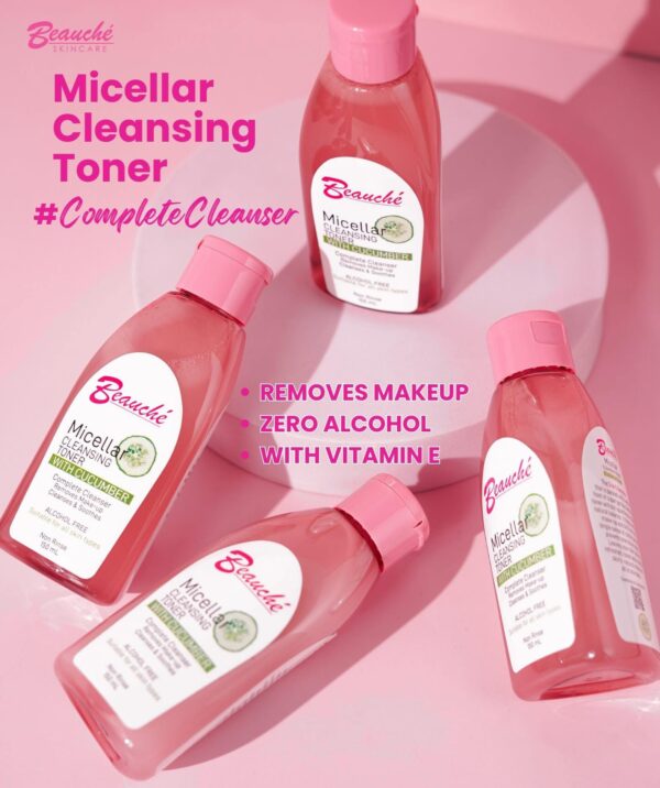 Beauche Micellar Cleansing Facial Toner With Cucumber  150 ml - Image 3