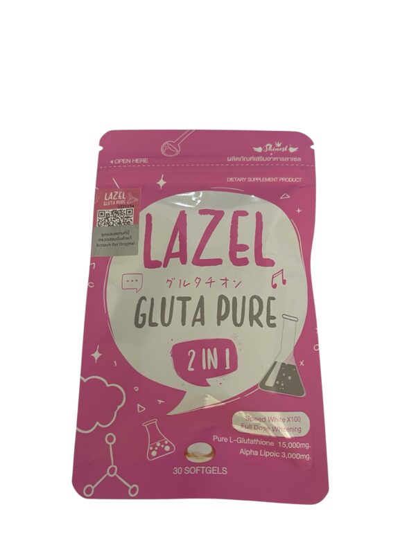 Lazel Gluta Pure 2 in 1 Dietary Supplement x100 Full Dose Whitening 30softgels