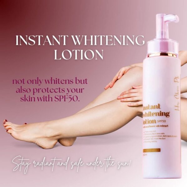 Her Choice Ph Instant Whitening Body Lotion With Broad Spectrum SPF50 250ml - Image 4