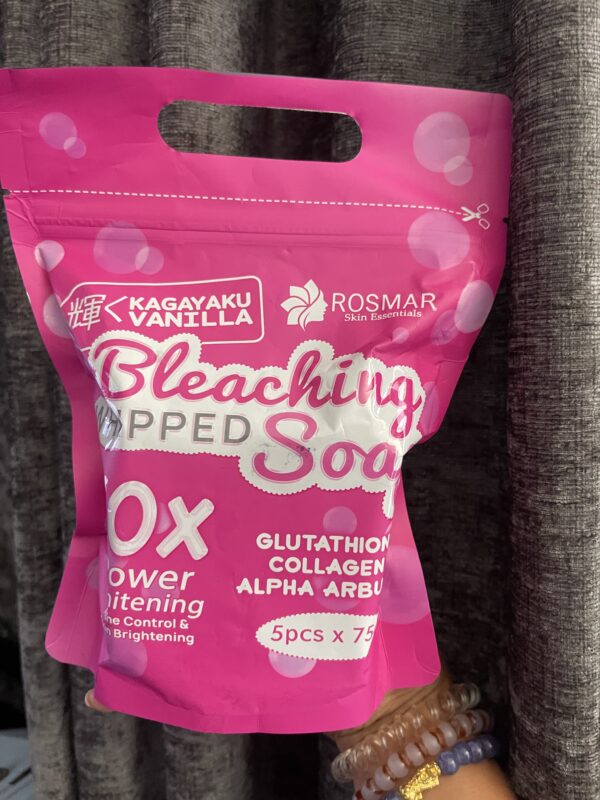 Rosmar Kagayaku Vanilla Bleaching Whipped Soap 10x Power Whitening 5 X 75g.