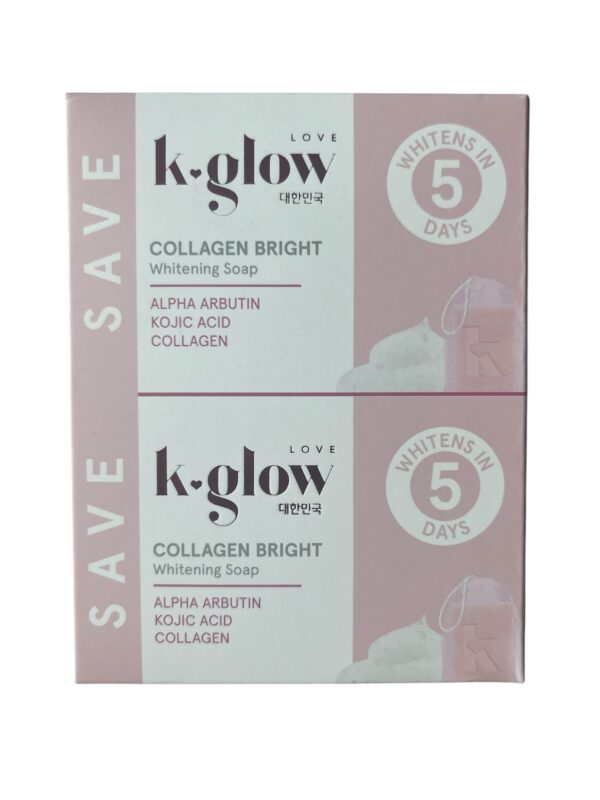 K- Glow Collagen Bright Whitening  face & Body Soap 2x 60grams