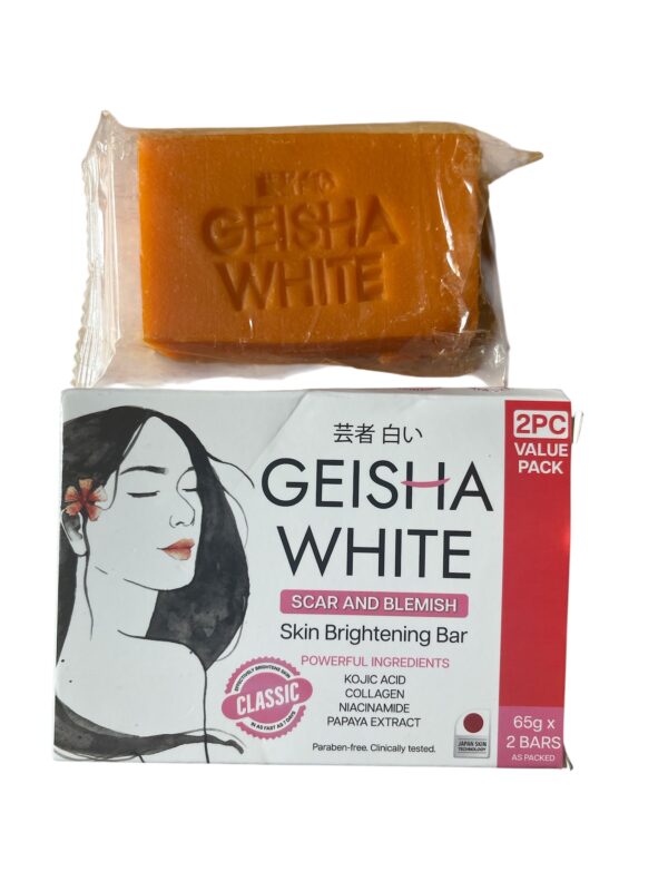 GeishaWhite Scar and Blemishes Skin Whitening Bar Classic  Soap 65g x2 bars