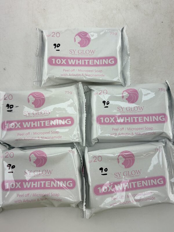 5x Sy Glow 10x Whitening 10x Whitening With Alpha Arbutin Face & Beauty Soap 75g