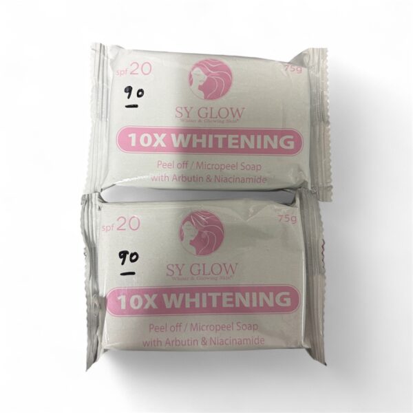 2x Sy Glow 10x Whitening 10x Whitening With Alpha Arbutin Face & Beauty Soap 75g